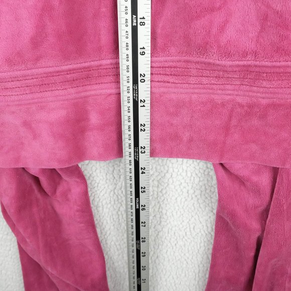 Vintage Velour Track Suit Womens Medium Pink Barbie Sporty Floral 90s Y2K - Picture 5 of 15